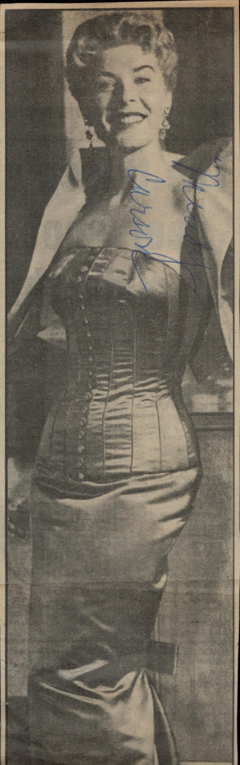 Lot 234: Mindy Carson signed black & white picture magazine...