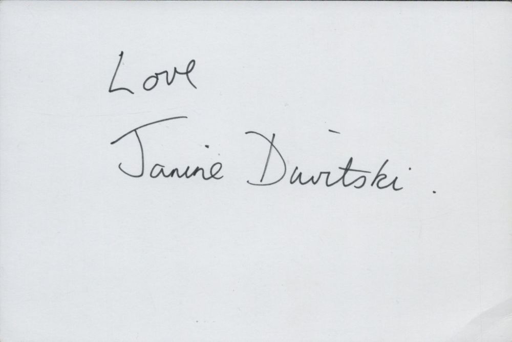 Lot 250: Janine Duvitski signed Autograph page 6x4 Inch. British...