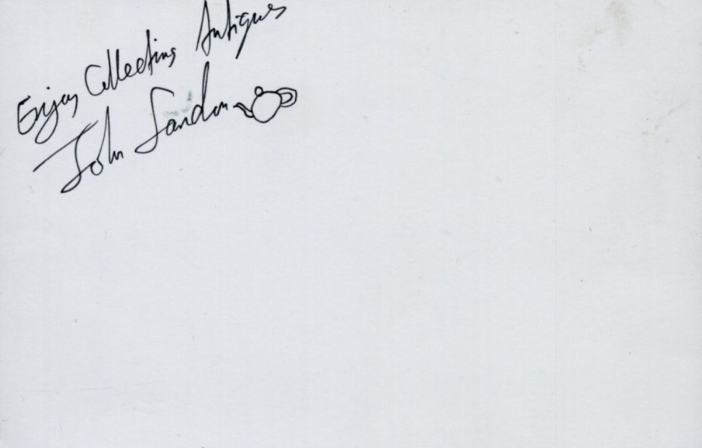 Lot 255: John Sandon signed Autograph page 6x4 Inch. Is...