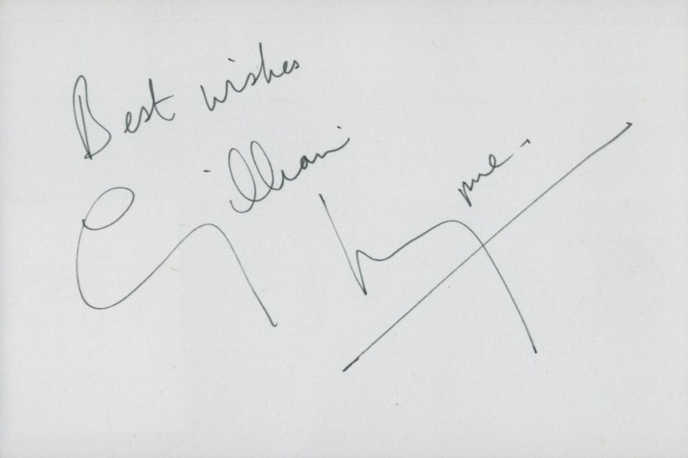Lot 258: Dame Gillian Lynne DBE signed Autograph 6x4 Inch....