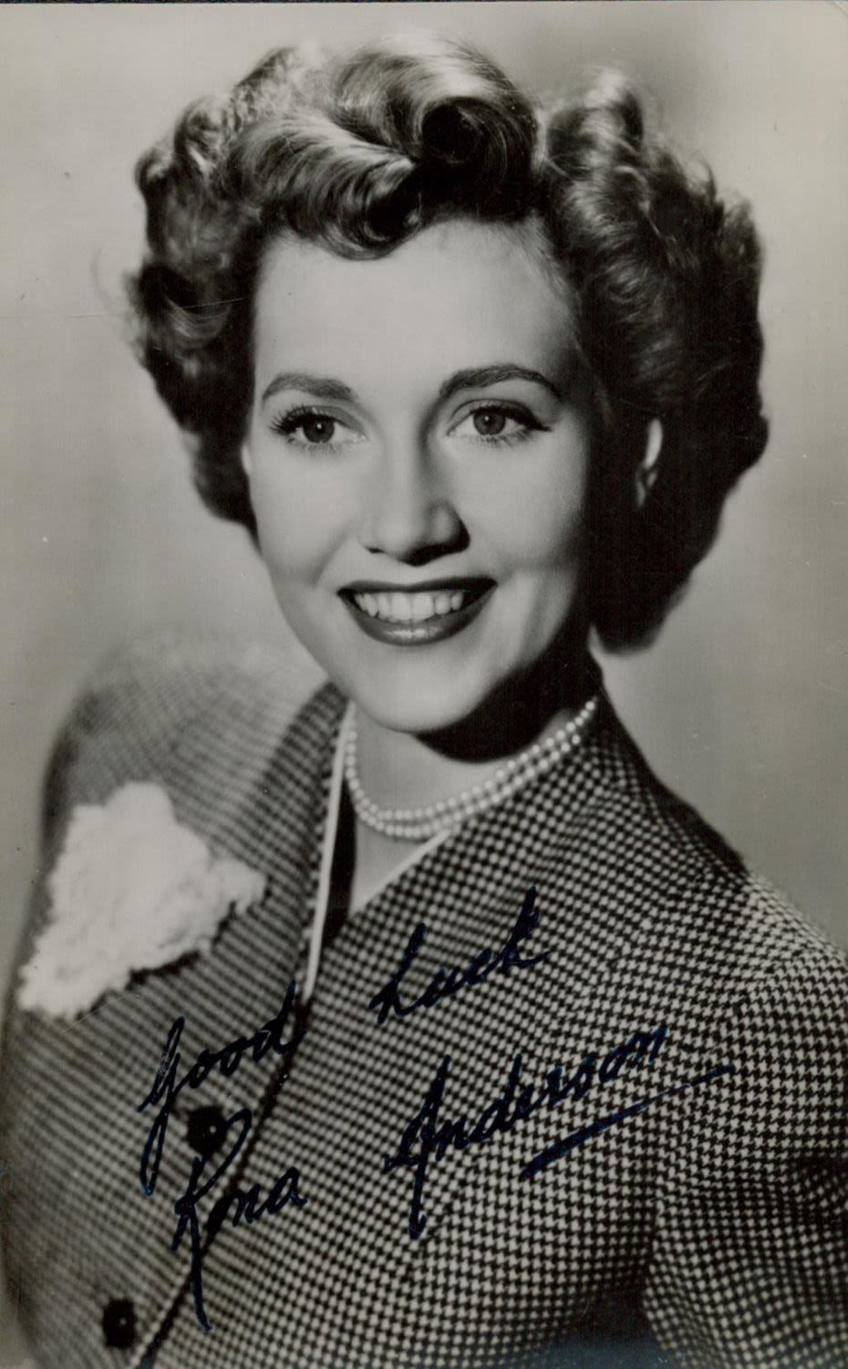 Lot 281: Rona Anderson signed vintage Black & White Photo...