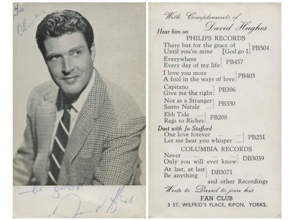 Lot 285: David Hughes signed vintage Black & White Promo....