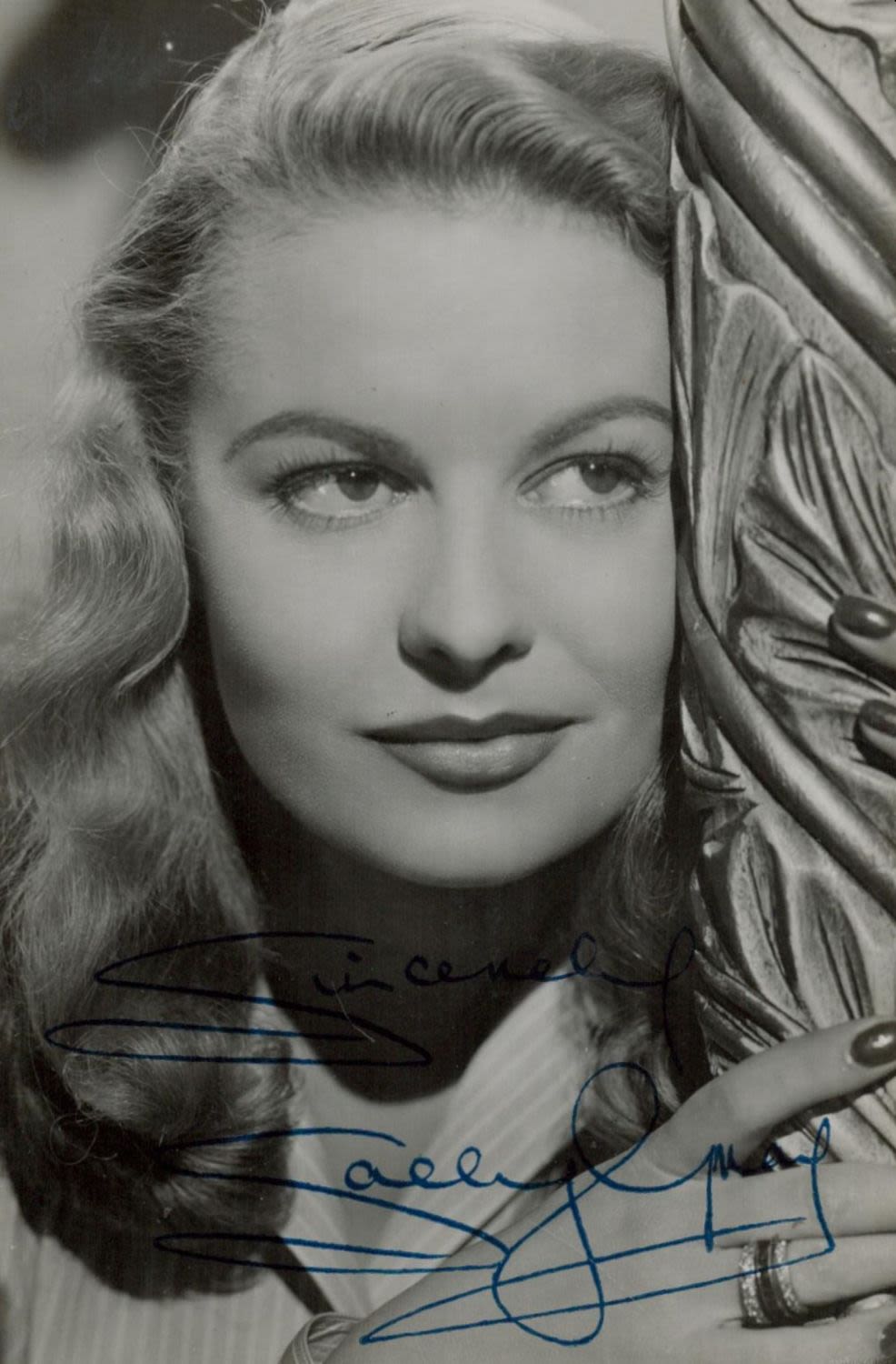Lot 286: Sally Gray signed vintage Black & White Photo...