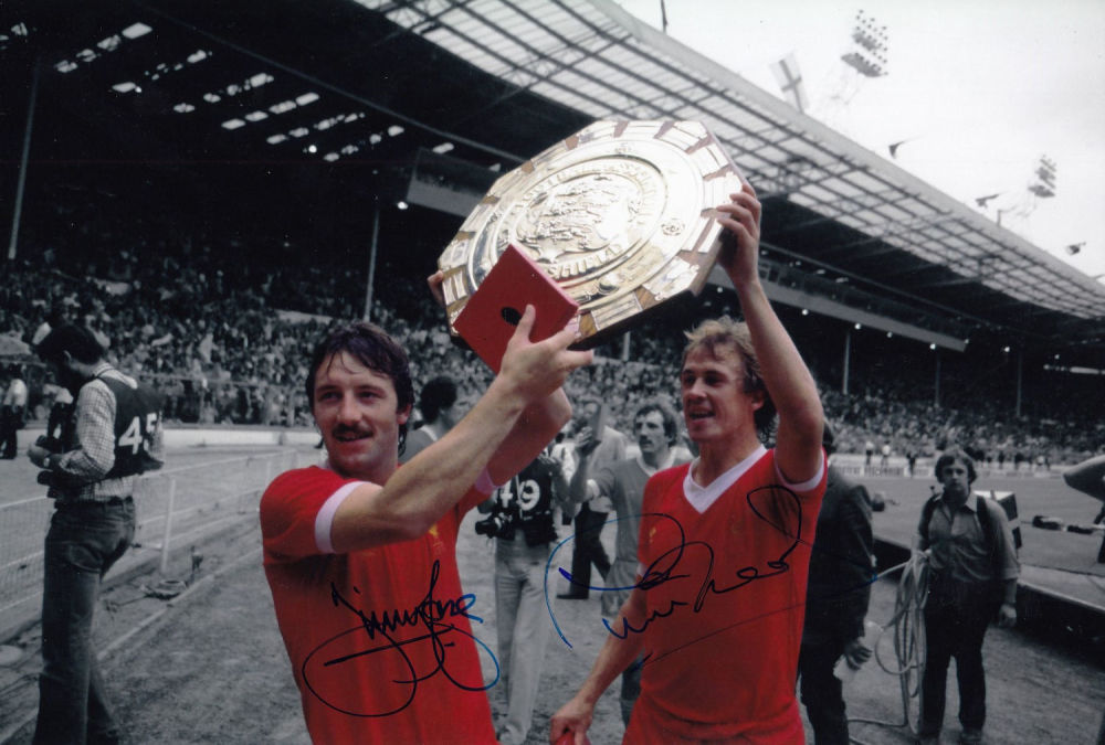 Lot 305: Autographed LIVERPOOL 12 x 8 photo : Colorized,...