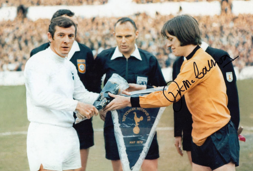 Lot 328: Autographed JIM McCALLIOG 12 x 8 photo :...