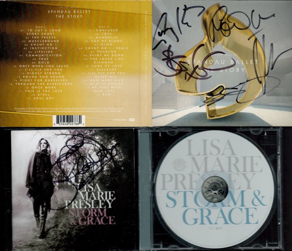 Lot 334: 5 x Signed CDs Includes Lisa Marie Presley...