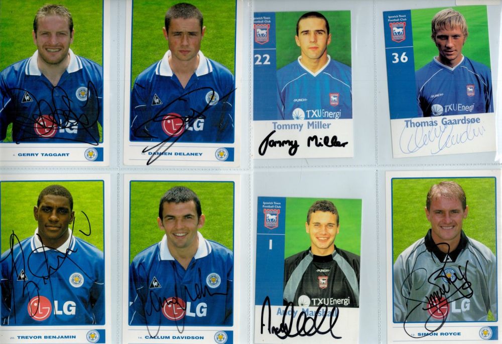 Lot 354: Leicester/Ipswich Football Players Signed Photos Collection of 9...