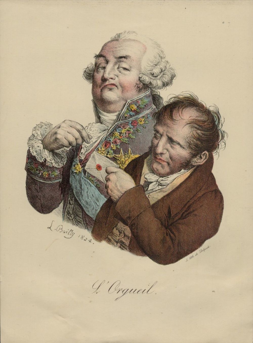 Lot 373: Vintage Louis Léopold Boilly 1824 small poster 'L'...