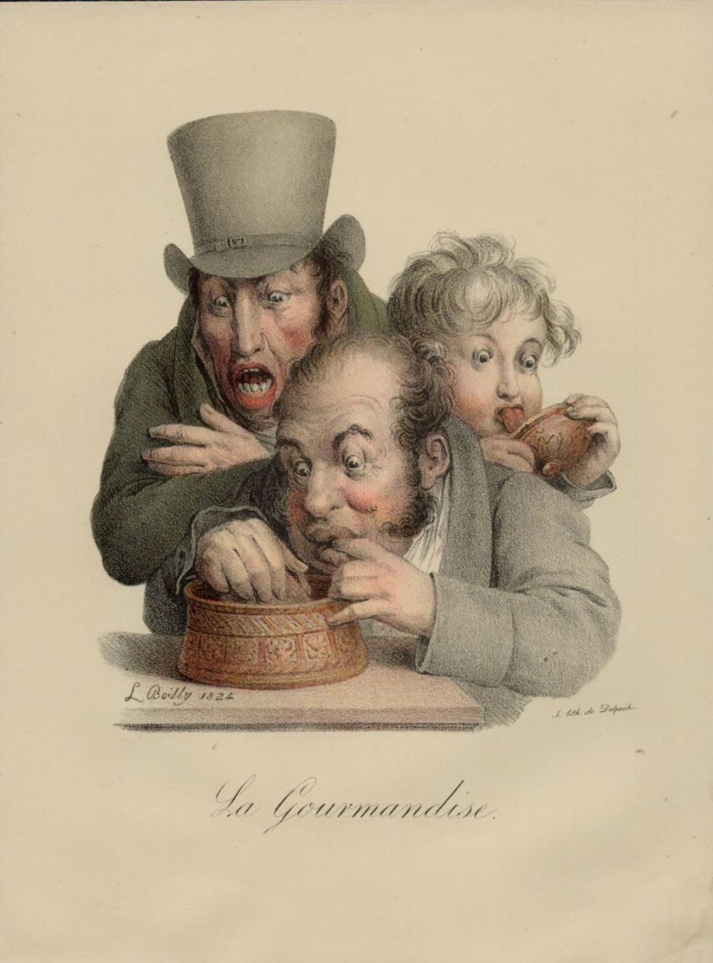 Lot 375: Vintage Louis Léopold Boilly 1824 small poster 'La...
