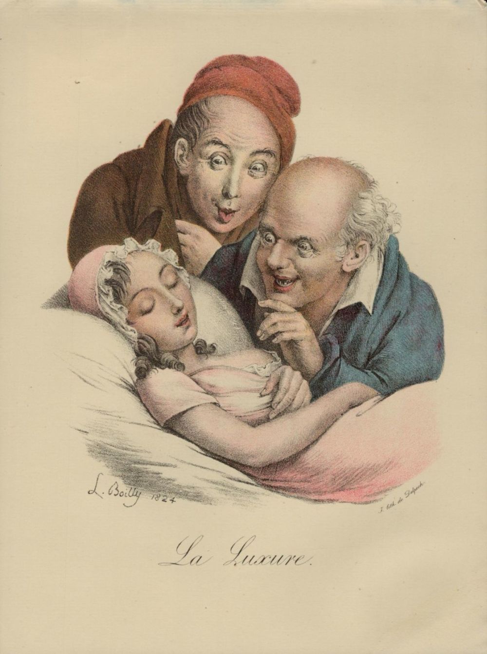 Lot 378: Vintage Louis Léopold Boilly 1824 small poster 'La...