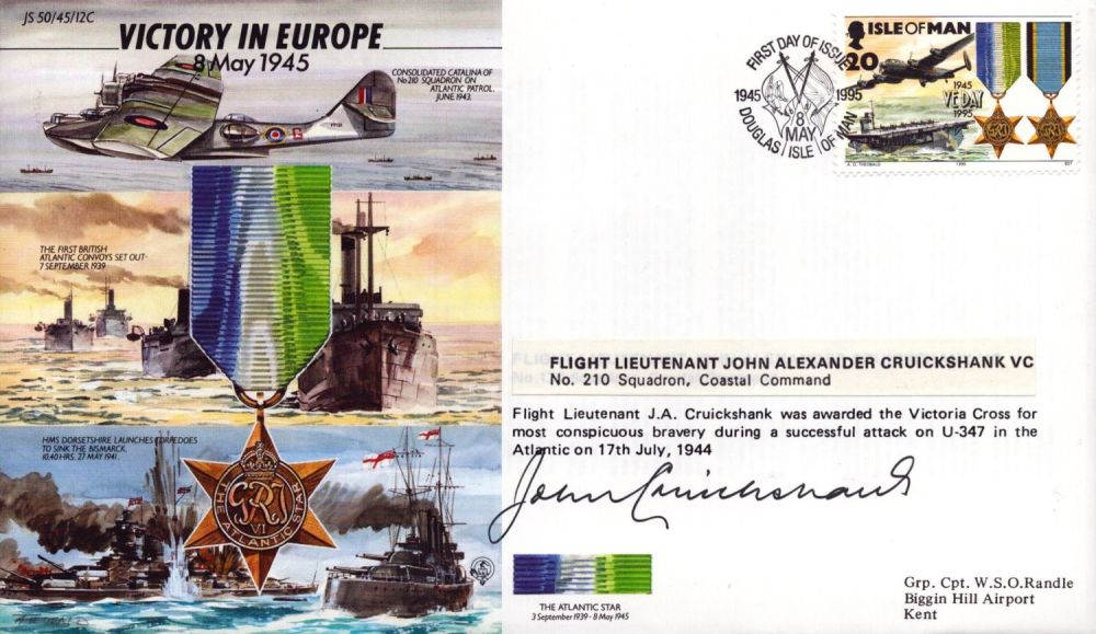 Lot 405: Flt Ltnt John Cruickshank VC signed Victory in...