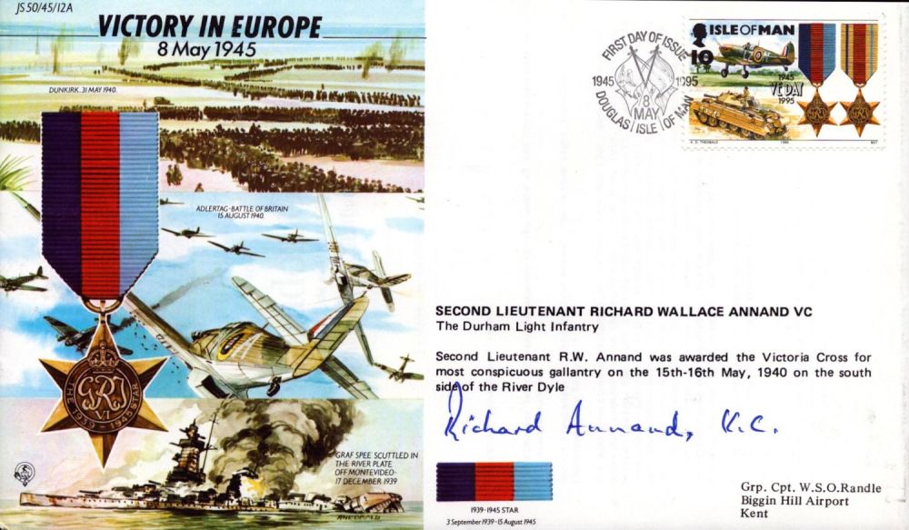 Lot 407: Second Ltnt Richard Annand VC signed Victory in...