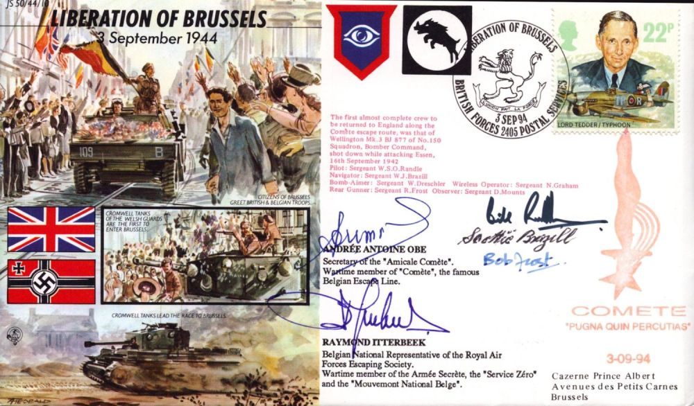 Lot 416: Andree Antoine OBE and Raymond Itterbeek signed Liberation...