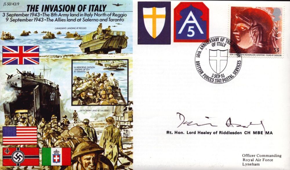 Lot 429: Rt Hon Lord Healey of Riddlesden signed Invasion...