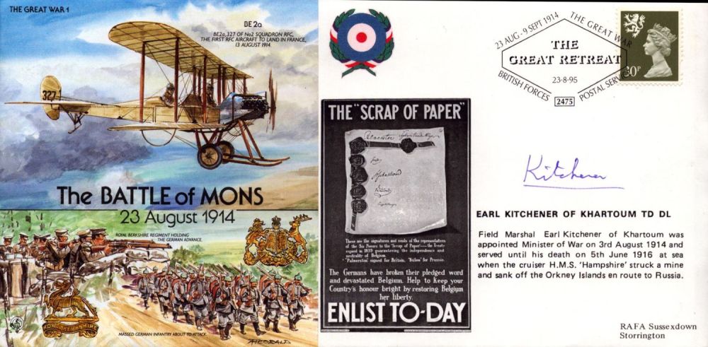 Lot 440: Earl Kitchener of Khartoum signed Battle of Mons...