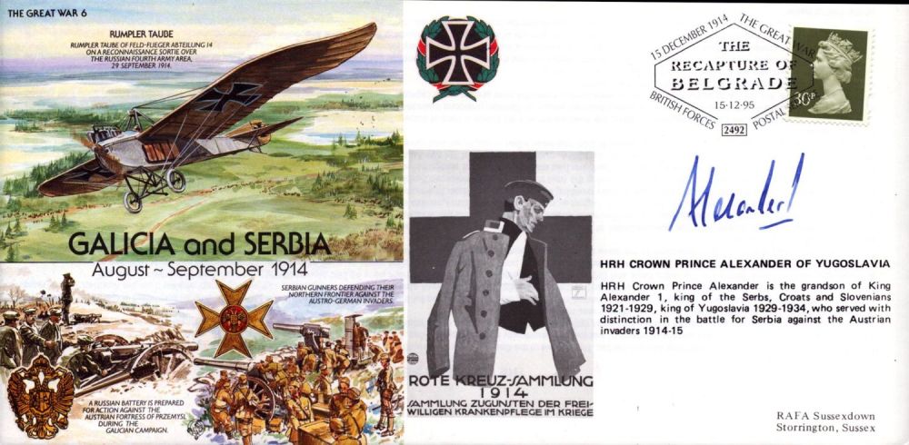 Lot 442: HRH Crown Prince Alexander of Yugoslavia signed Galicia...