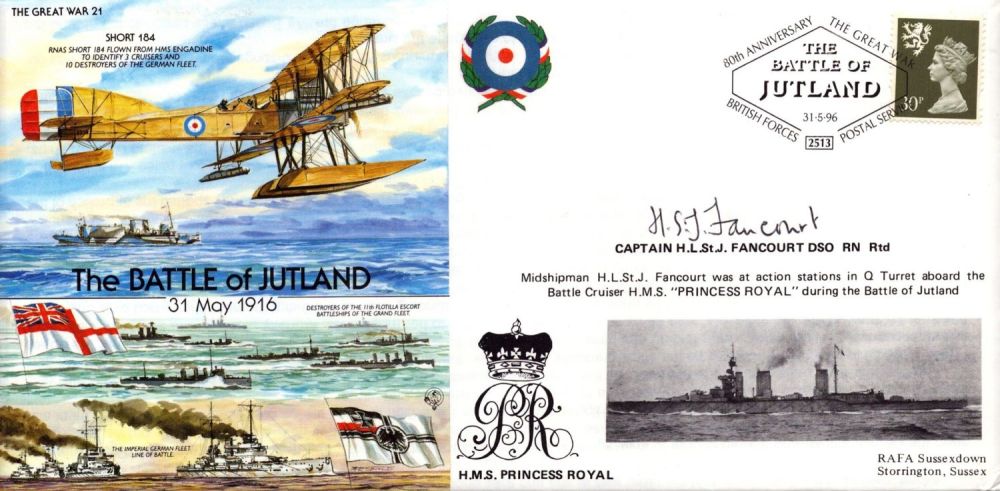 Lot 448: Cptn Fancourt signed Battle of Jutland great war...