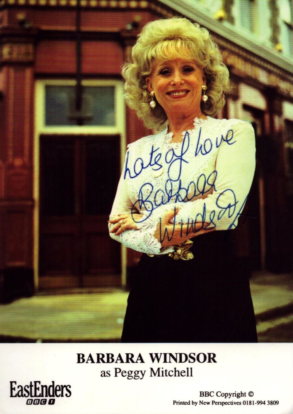 Lot 488: Barbara Windsor signed Eastenders 6x4 inch colour promo...