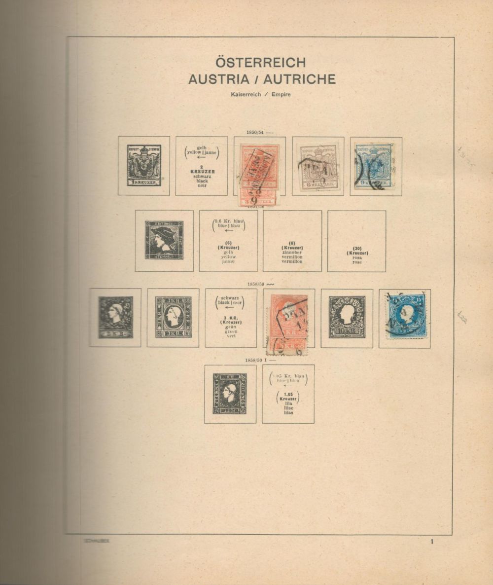 Lot 511: Austria/Bosnia used Stamps in a Printed Schaubek Album...