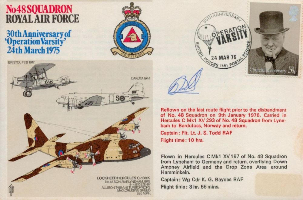 Lot 64: Wg Cdr K. G. Baynes RAF Signed No...