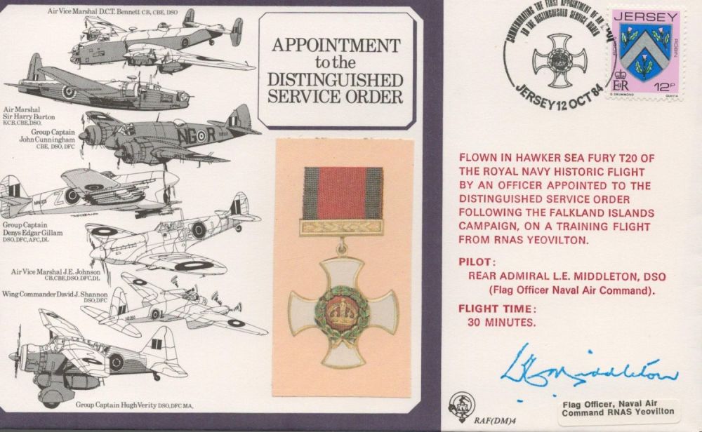 Lot 72: Rear Admiral L. E. Middleton DSO Signed Appointment...