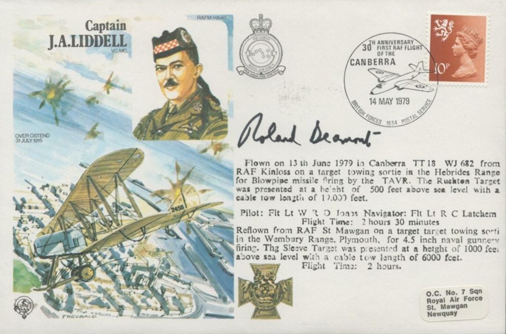 Lot 82: Wg Cdr Roland Beaumont Signed Captain JA Liddell...