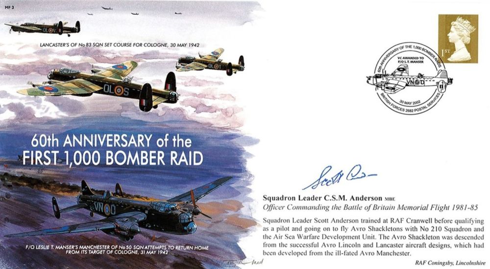 Lot 95: WW2 Sqn Ldr CSM Anderson MBE Signed 60th...