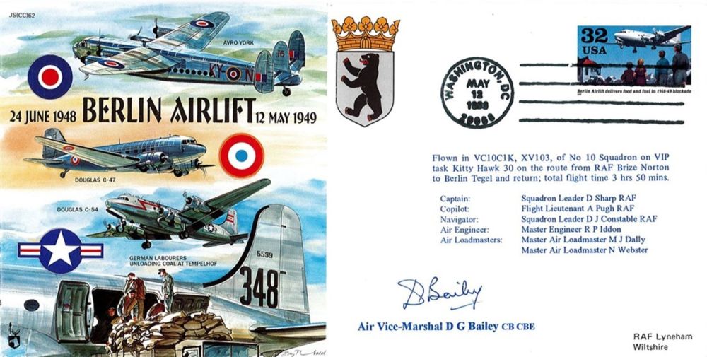 Lot 99: RAF Air Vice Marshal DG Bailey Signed Berlin...