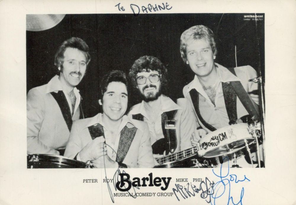 Lot 104: Music Barley Musical Comedy Group All Bandmembers signed...