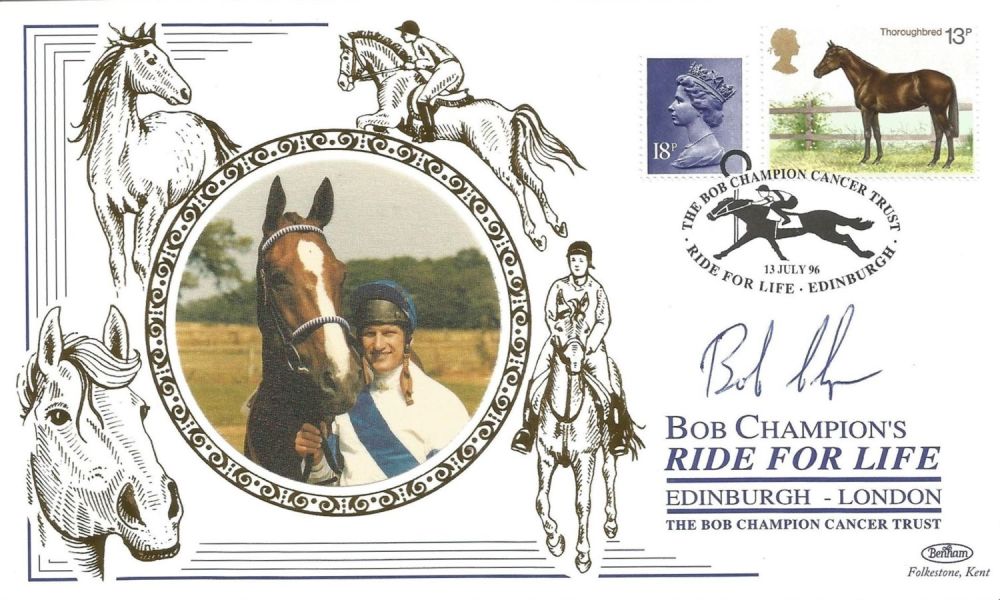 Lot 106: Horse Racing Bob Champion signed Ride for Life...