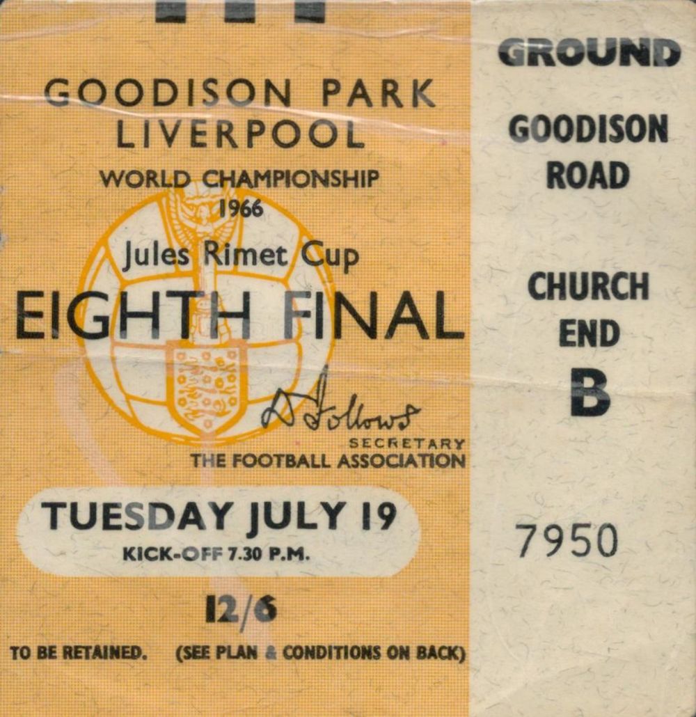 Lot 111: Portugal v Brazil 1966 World Cup Eighth Final...