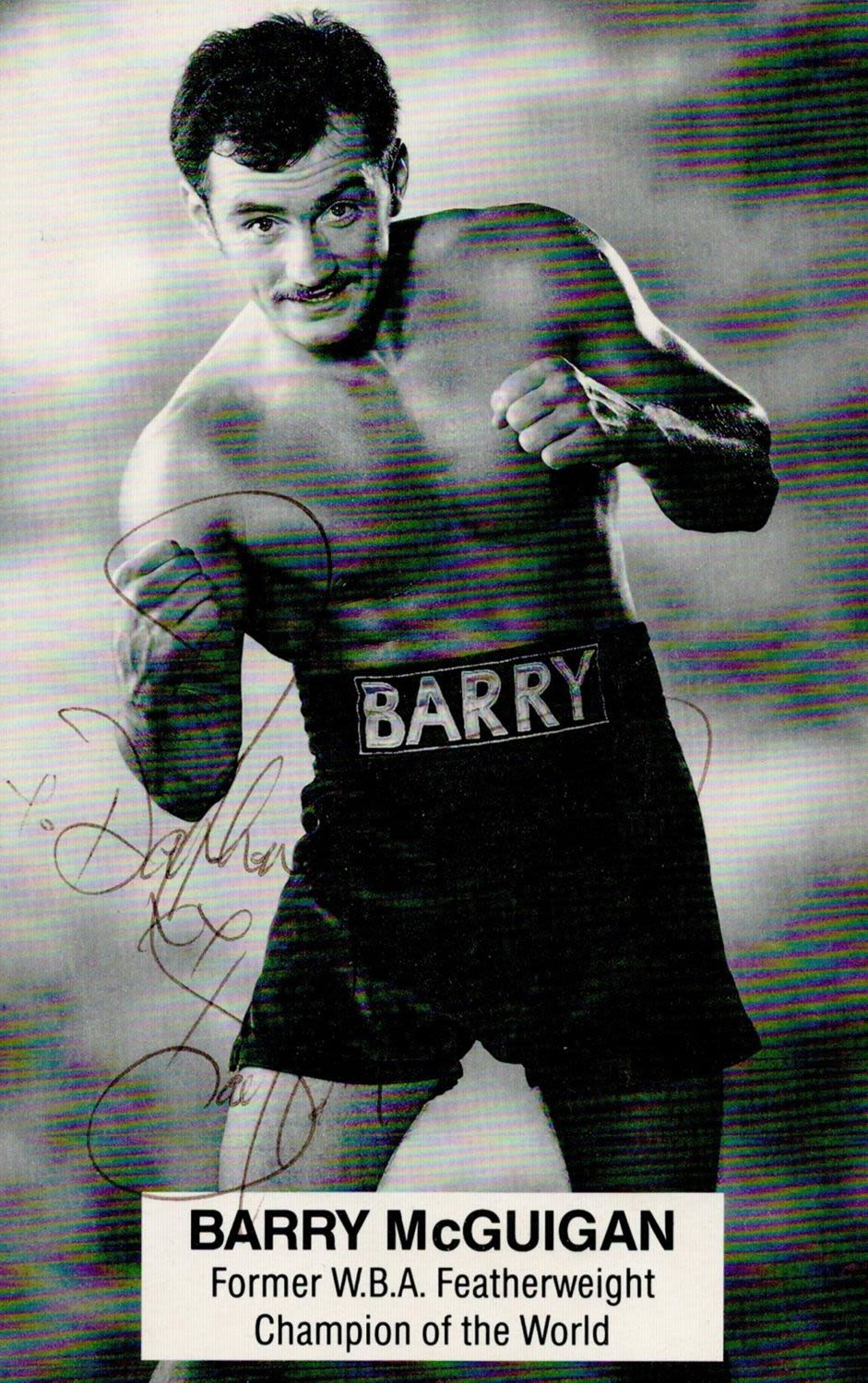 Lot 135: Sport Barry McGuigan Hand signed 6x4 Black and...