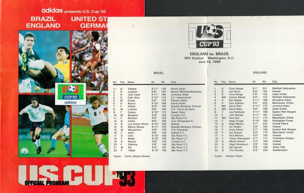 Lot 140: United States 1993 Soccer Cup England, Brazil, USA...
