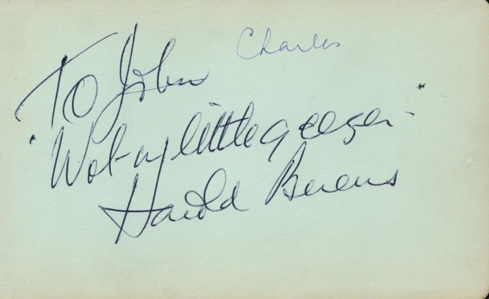 Lot 142: TV Film Scottish Actor Harold Berens Hand signed...
