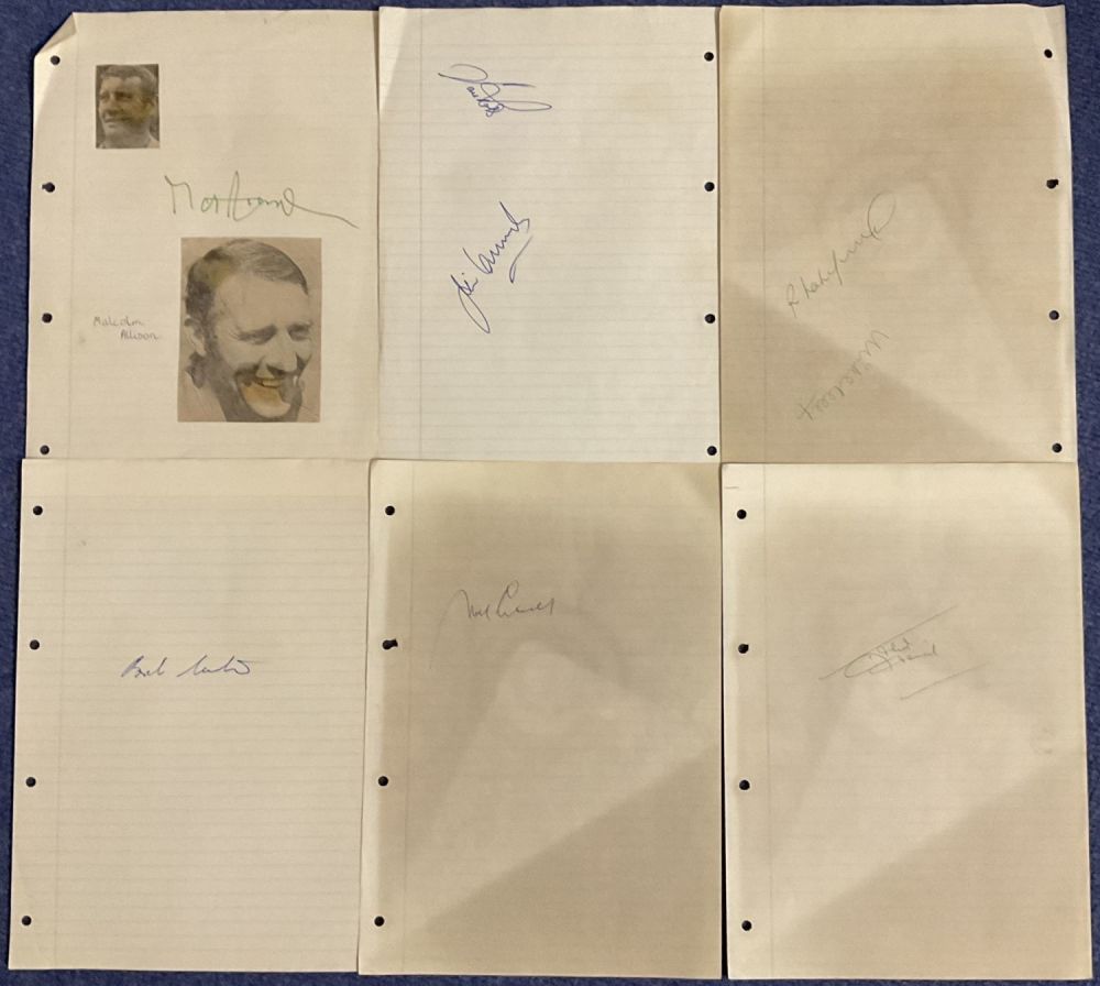 Lot 145: Football Collection of 8 Vintage Signatures on A4...