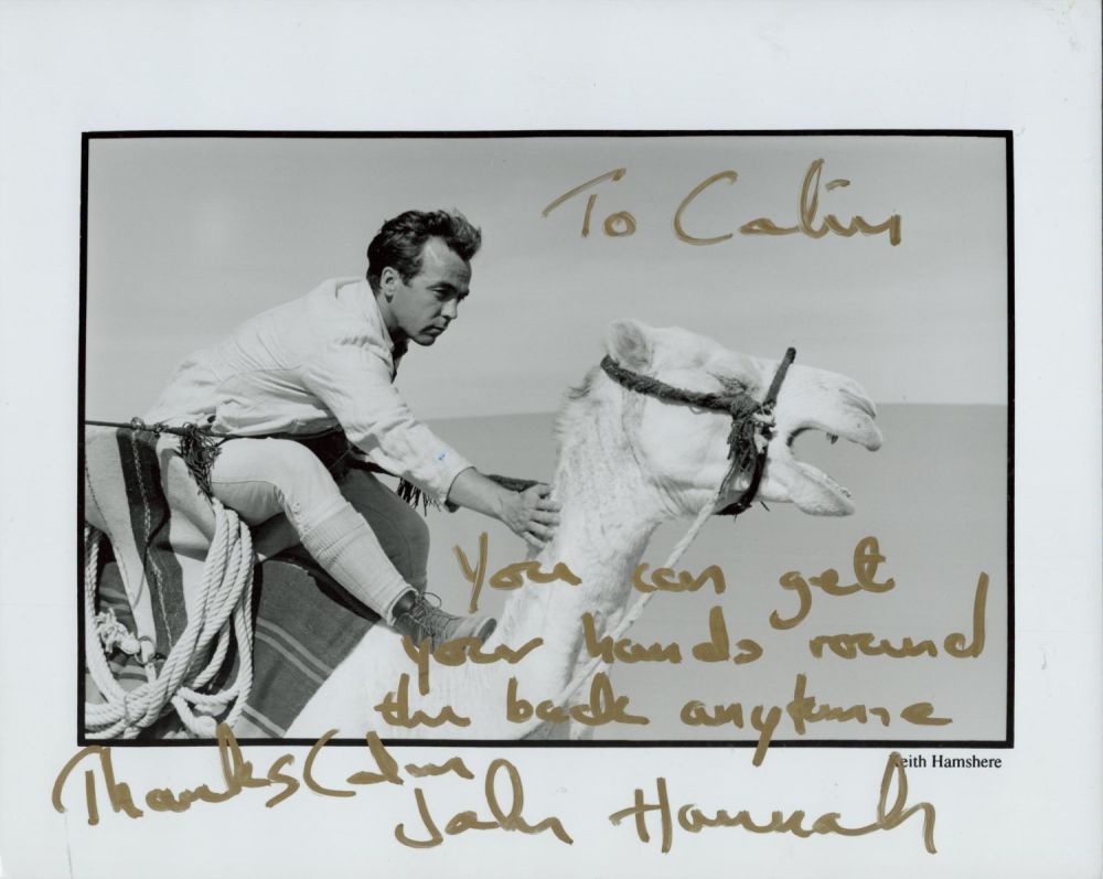 Lot 191: John Hannah signed 10x8 film still riding a...
