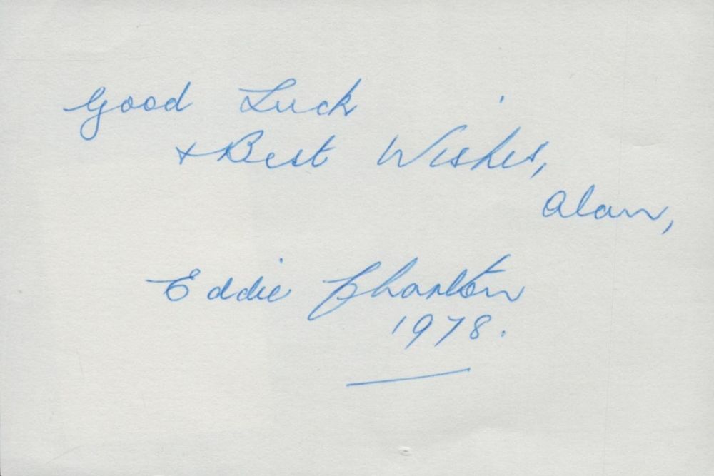 Lot 222: Eddie Charlton signed Autograph card Approx. 5x3. 5...