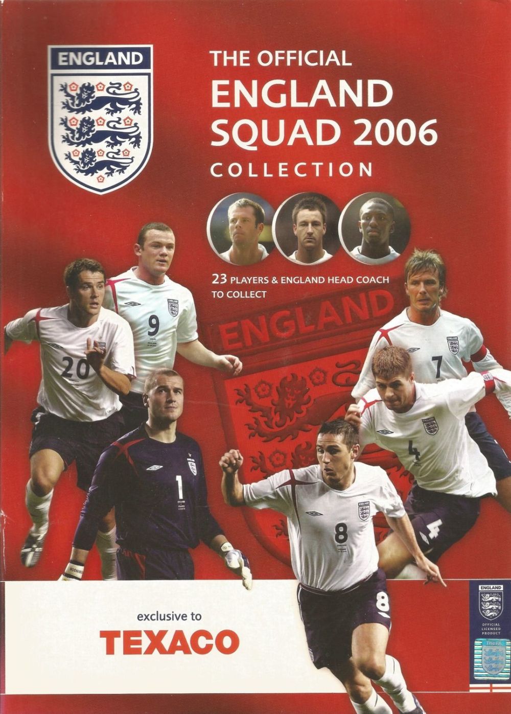 Lot 226: Official England Squad 2006 Texaco Collection of discs...