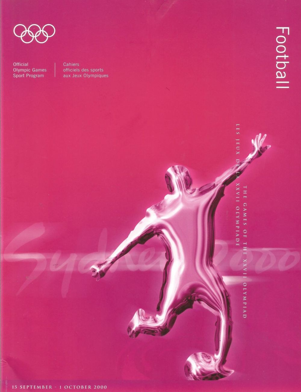 Lot 227: Official Football Olympic Games Sports Programme 15 September...