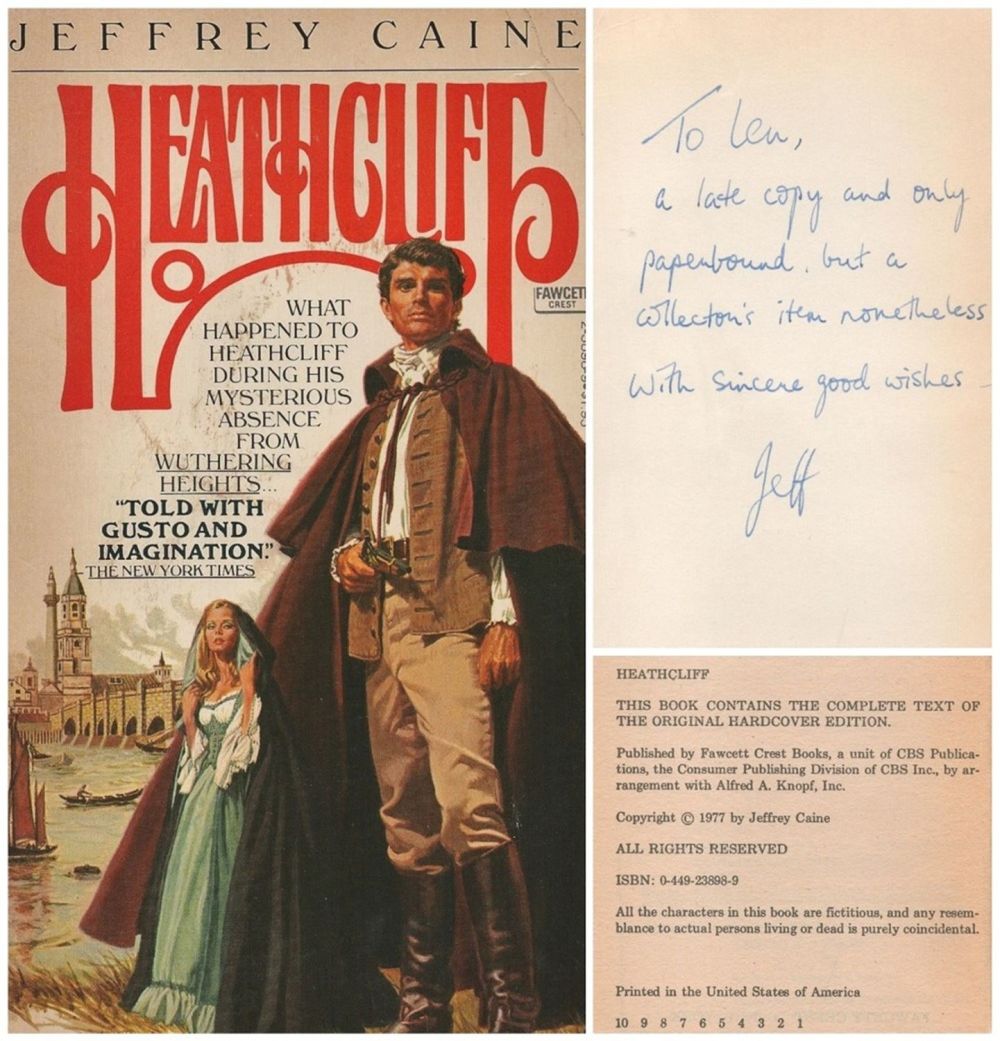 Lot 245: Jeffrey Caine signed first edition paperback book titled-...