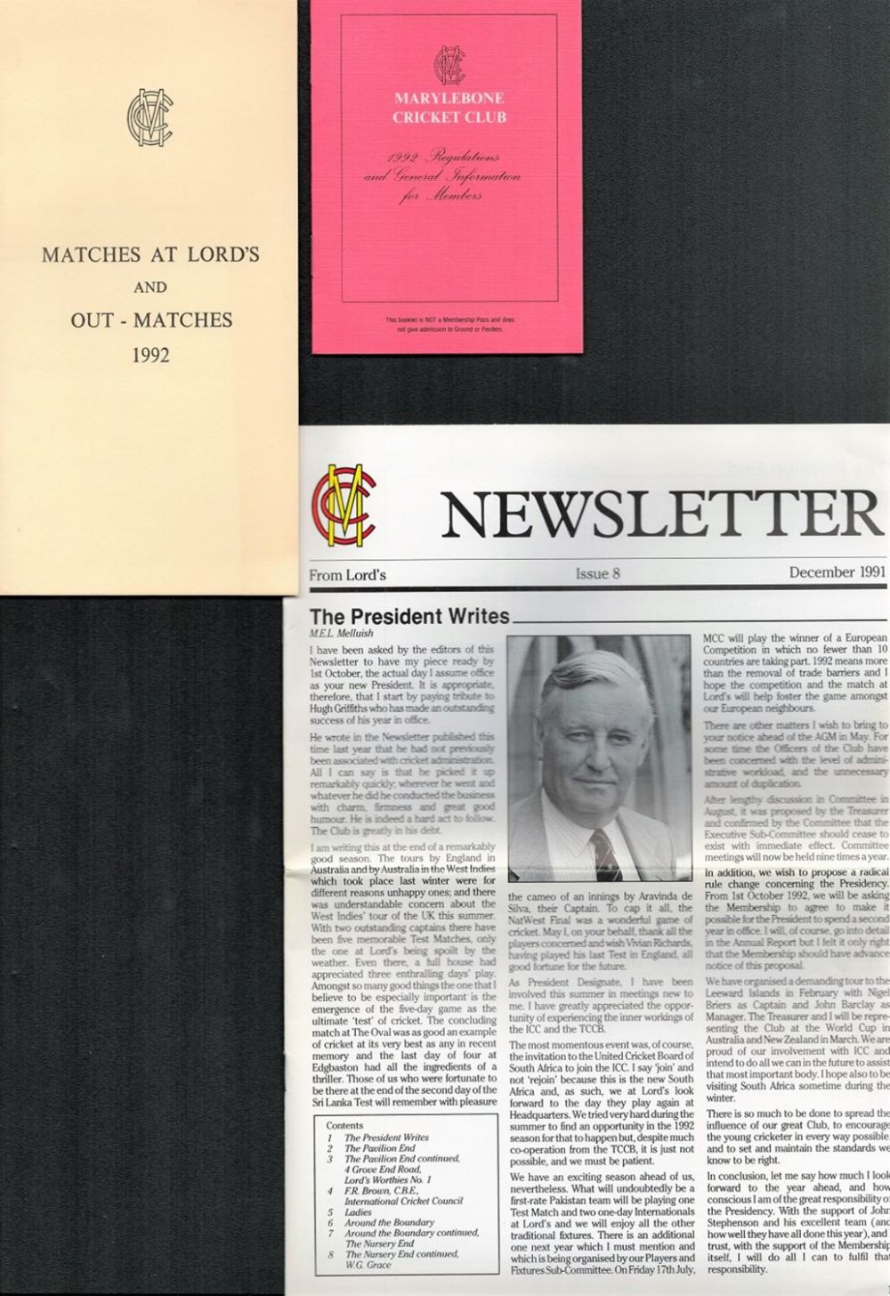 Lot 254: Marylebone Cricket Club Members Collection of 1992 Regulations...