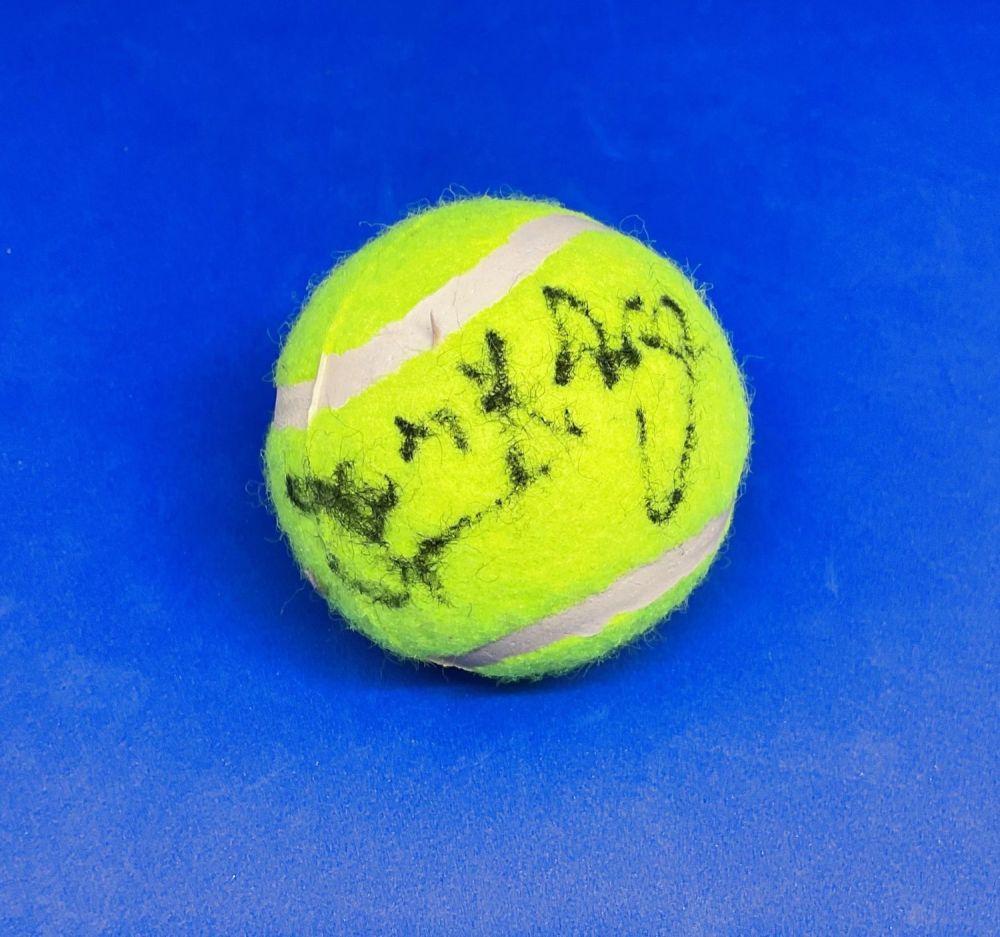 Lot 257: Tennis Greg Rusedski Signed HB Sports Tennis Ball....