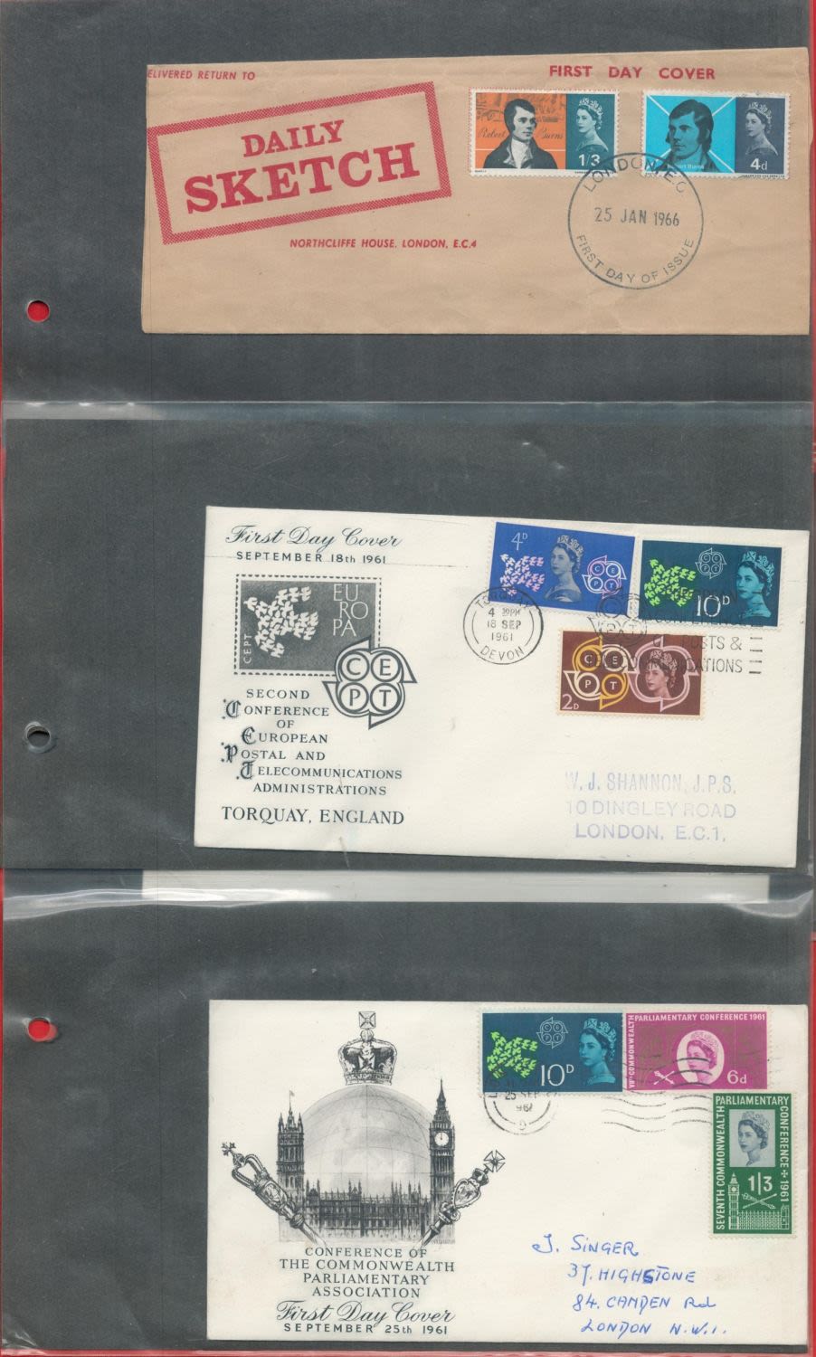 Lot 282: A Stunning Collection of approx. 60 FDCs or...