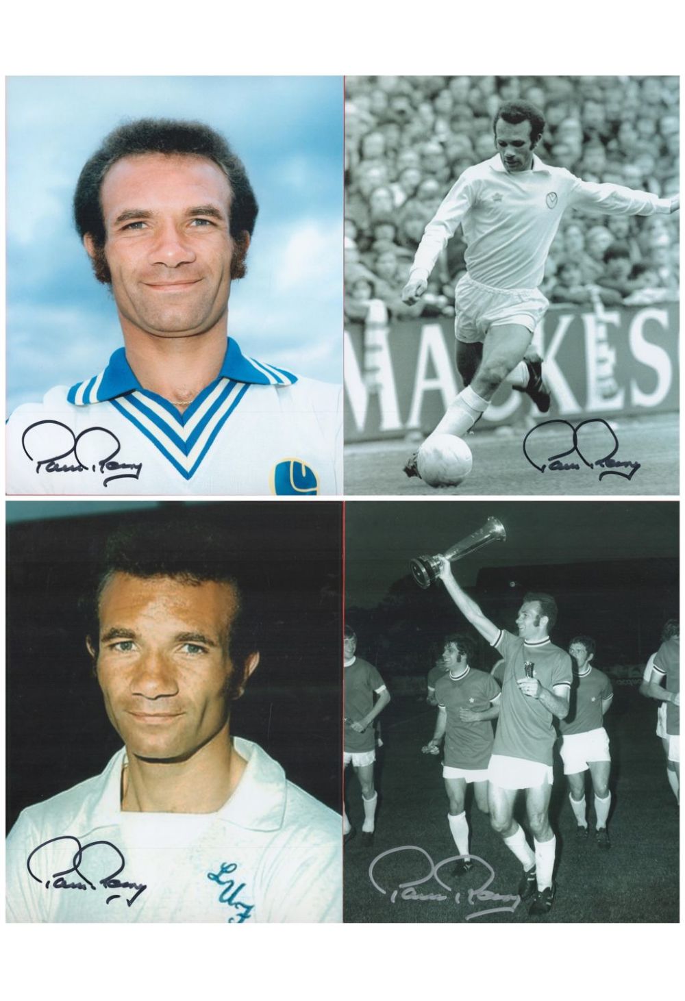 Lot 296: Football Paul Reaney Signed Photos Collection 4 x...