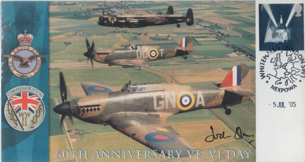 Lot 312: Jock Stirrup signed 60th anniv of VE/VJ Day...