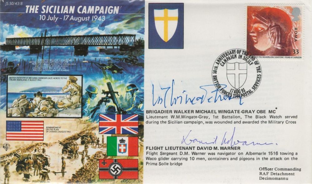 Lot 314: Michael Wingate-Gray and David Warner signed The Sicilian...