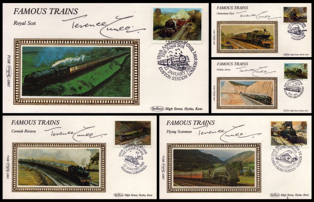 Lot 358: Terence Cuneo Signed Collection of 5 Signed Famous...
