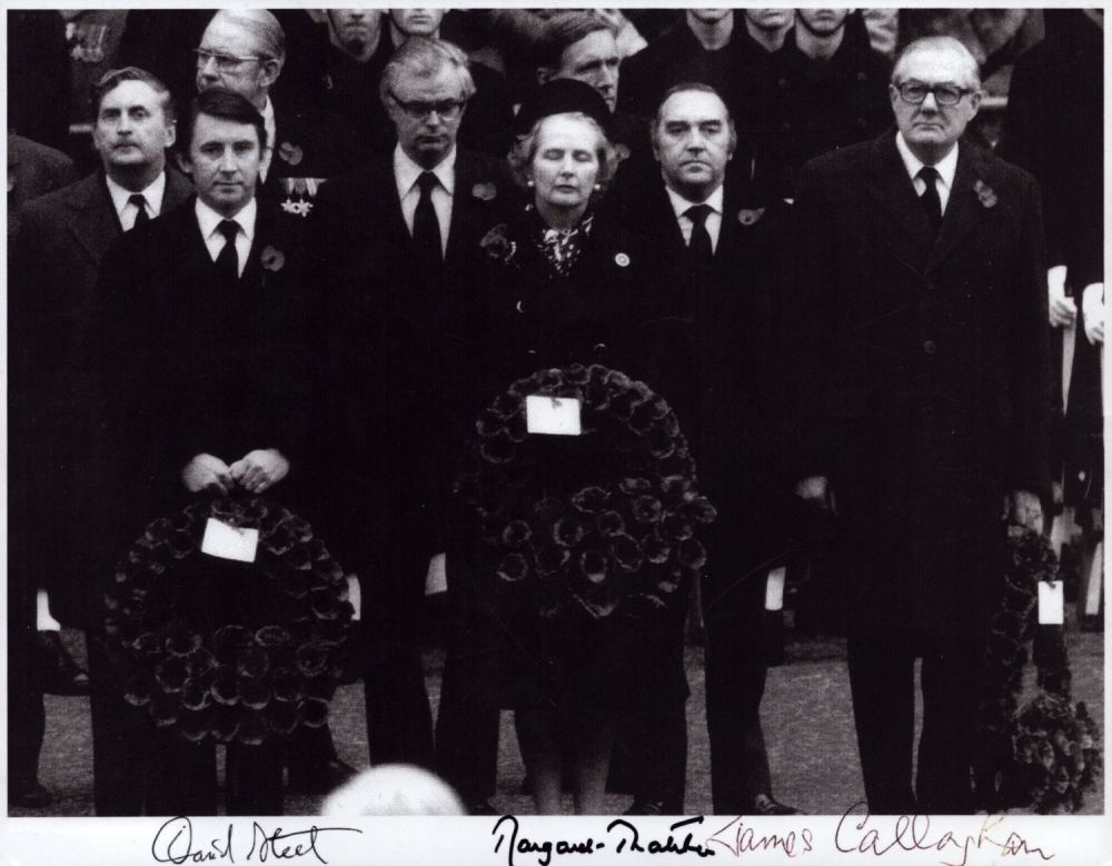 Lot 363: Margaret Thatcher, James Callaghan and David Steel multi...