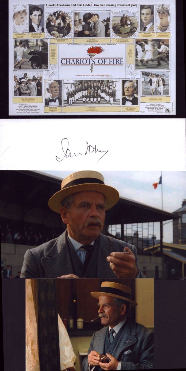 Lot 366: Ian Holm 12x8 inch approx Chariots of Fire...