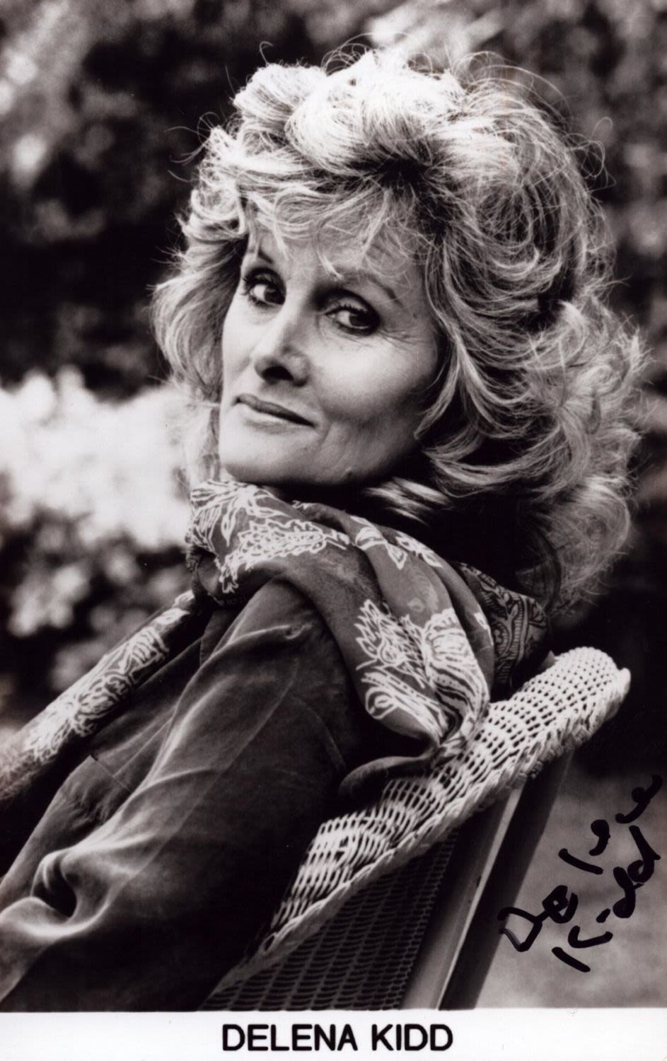 Lot 370: Delena Kidd signed 6x4inch black and white photo....